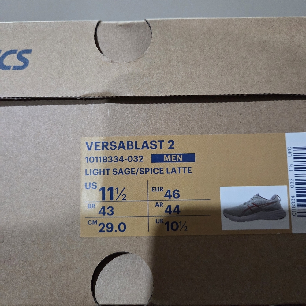 ASICS Men's Versablast 2 Light Sage/Spice Latte Sneakers Size 10.5, 11.5 - Picture 10 of 10